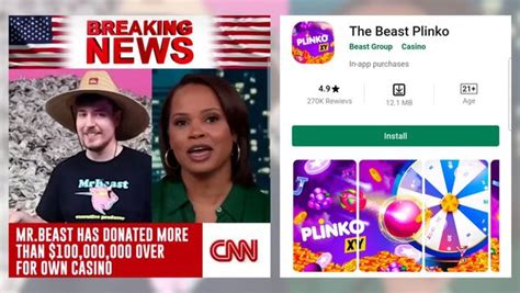 MrBeast Launched Casino App 'The Beast Plinko' with Endorsements fr.